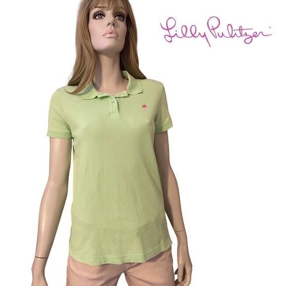 Lilly Pulitzer Polo Shirt Golf Pima Cotton White Label Top Pullover EUC - Picture 12 of 15